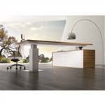 EVOLUTION ELECTRIC DESK  RETURN  CABINET  W 2280 x D 2100 x H 7401200mm Natural ZebranoWhite