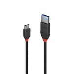 Lindy 15m USBC 31 to USBA Cable 3A  Black Line