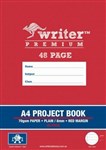 Writer Premium A4 Project Book 48 Page Plain8mm Ruled  Margin Robot