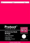 Protext PP Cover Exercise Book A4  12mm Ruled  48 Page  Margin  E12
