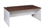 OM Classic Straight Desk 1500Wx720Hx750mmD Virginia Walnut Top  White Sides