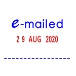 DESKMATE SELFINKING DATER STAMP EMAILED BLUERED