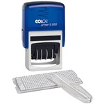 COLOP S260 D I Y STAMP Dater 4mm Letters Red Blue 